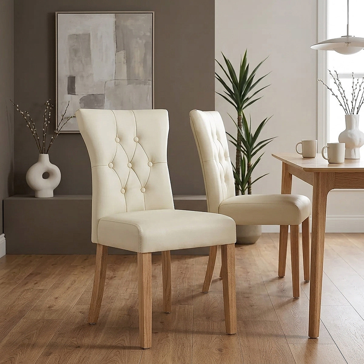 Bradbury Oak Dining Chair Cream