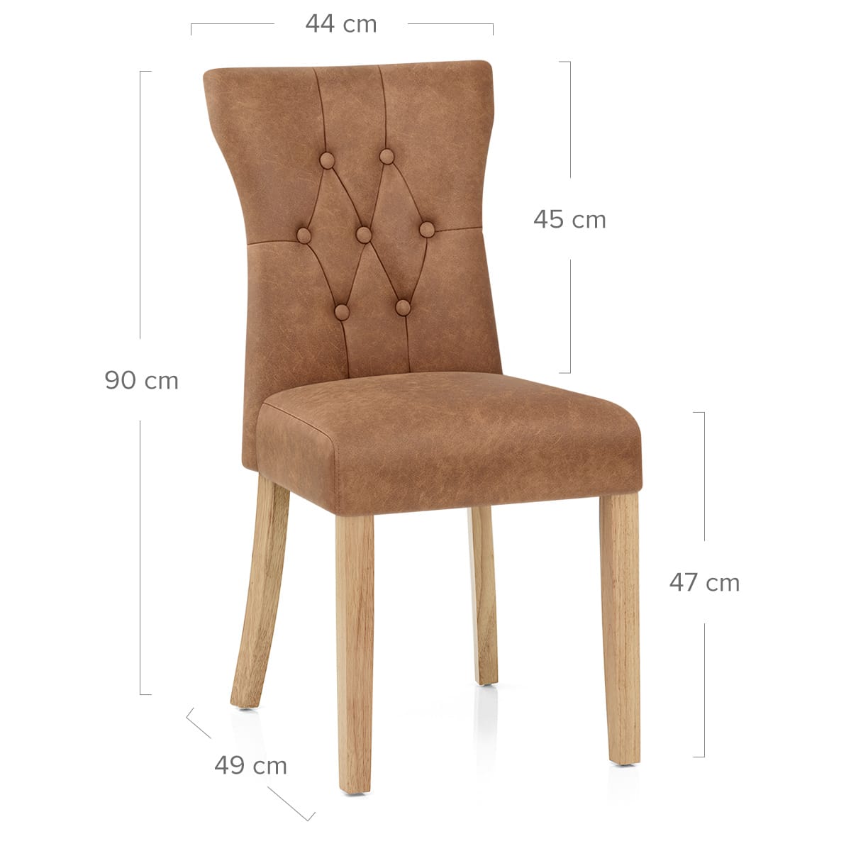 Bradbury Oak Dining Chair Tan