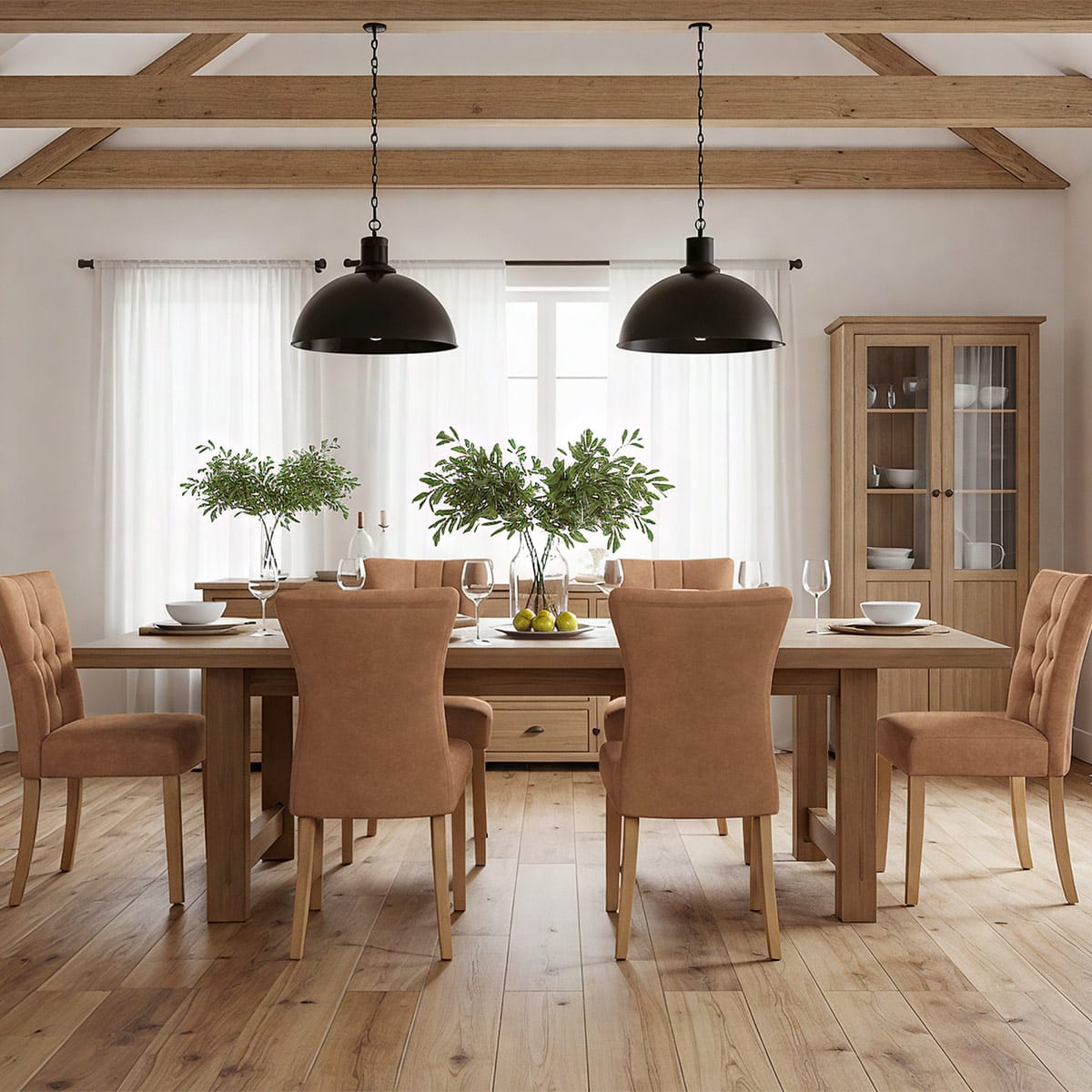 Bradbury Oak Dining Chair Tan