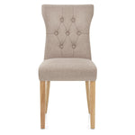 Bradbury Oak Dining Chair Tweed Fabric