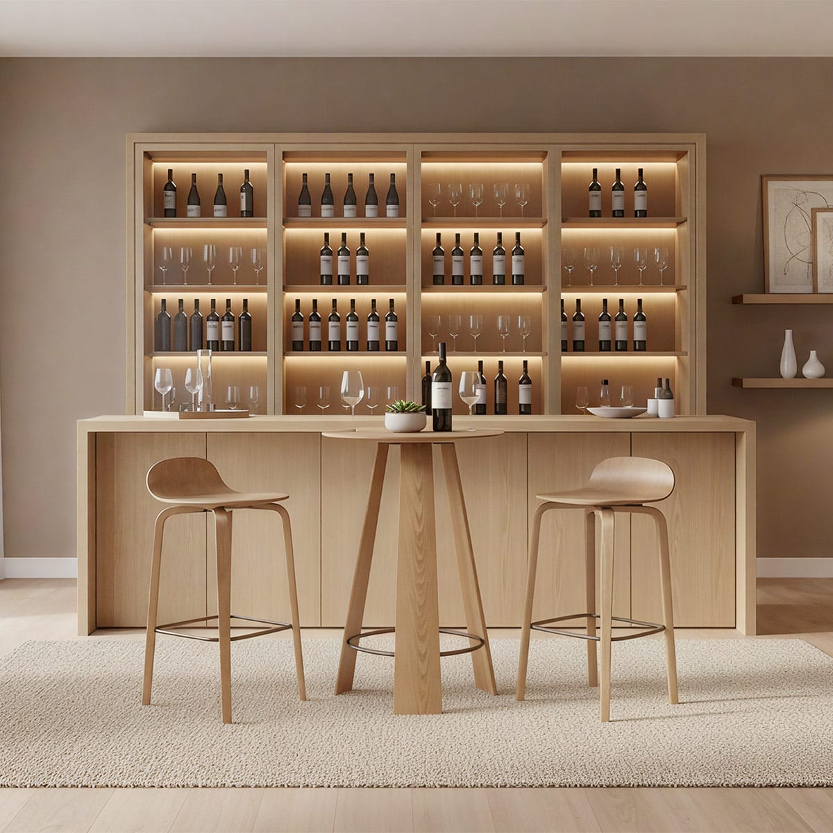 Bravo Bar Table Antique Oak