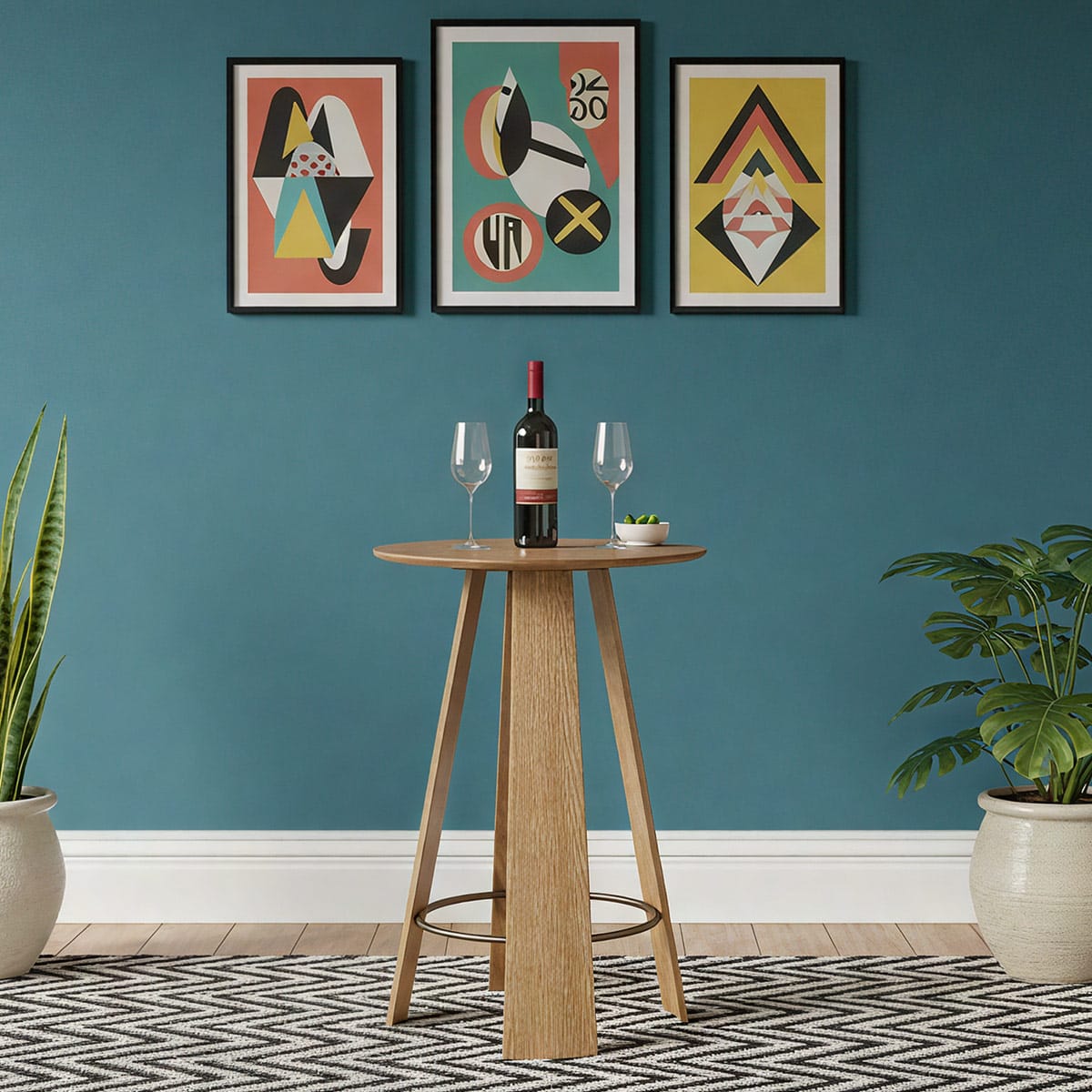 Bravo Bar Table Antique Oak