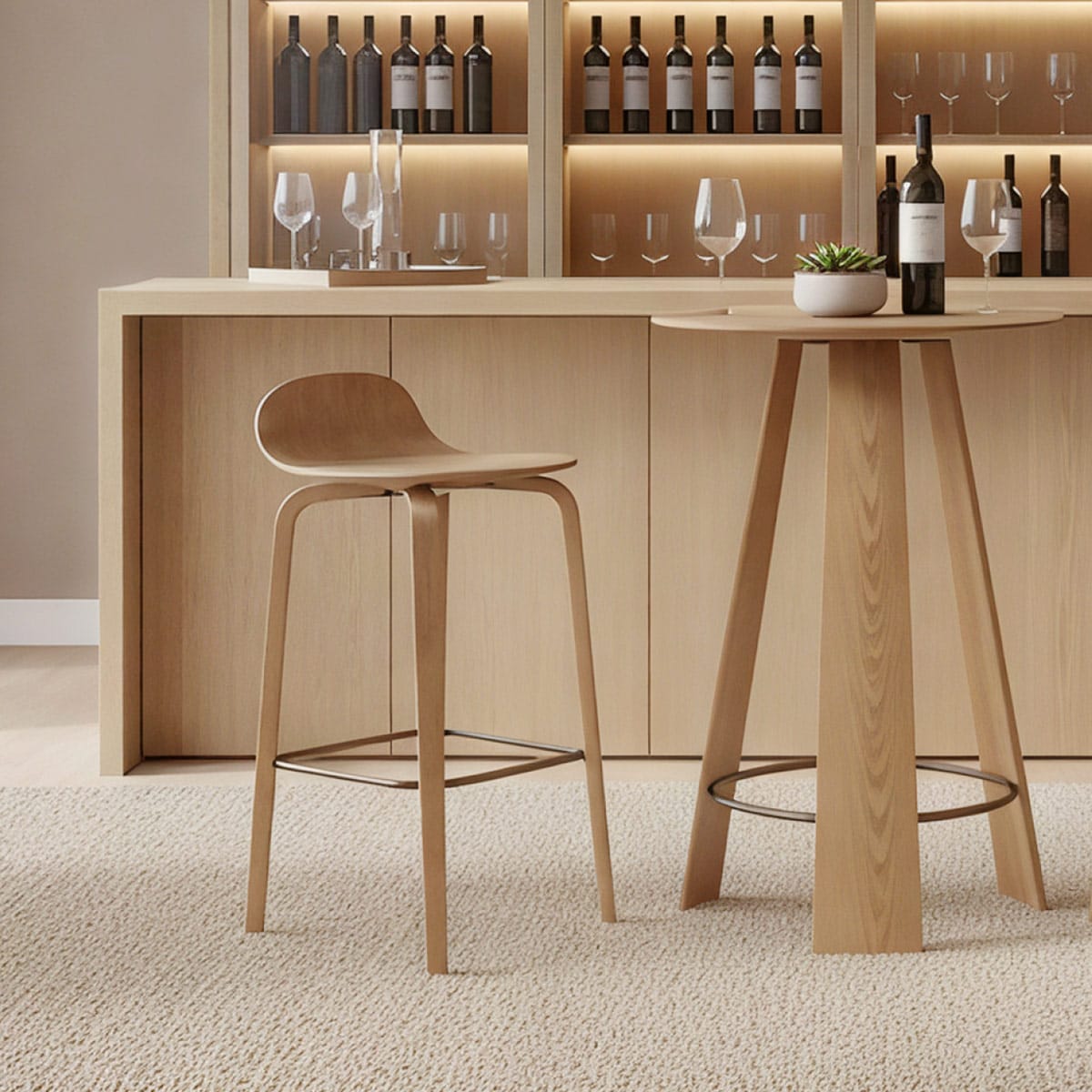 Bravo Bar Table Antique Oak