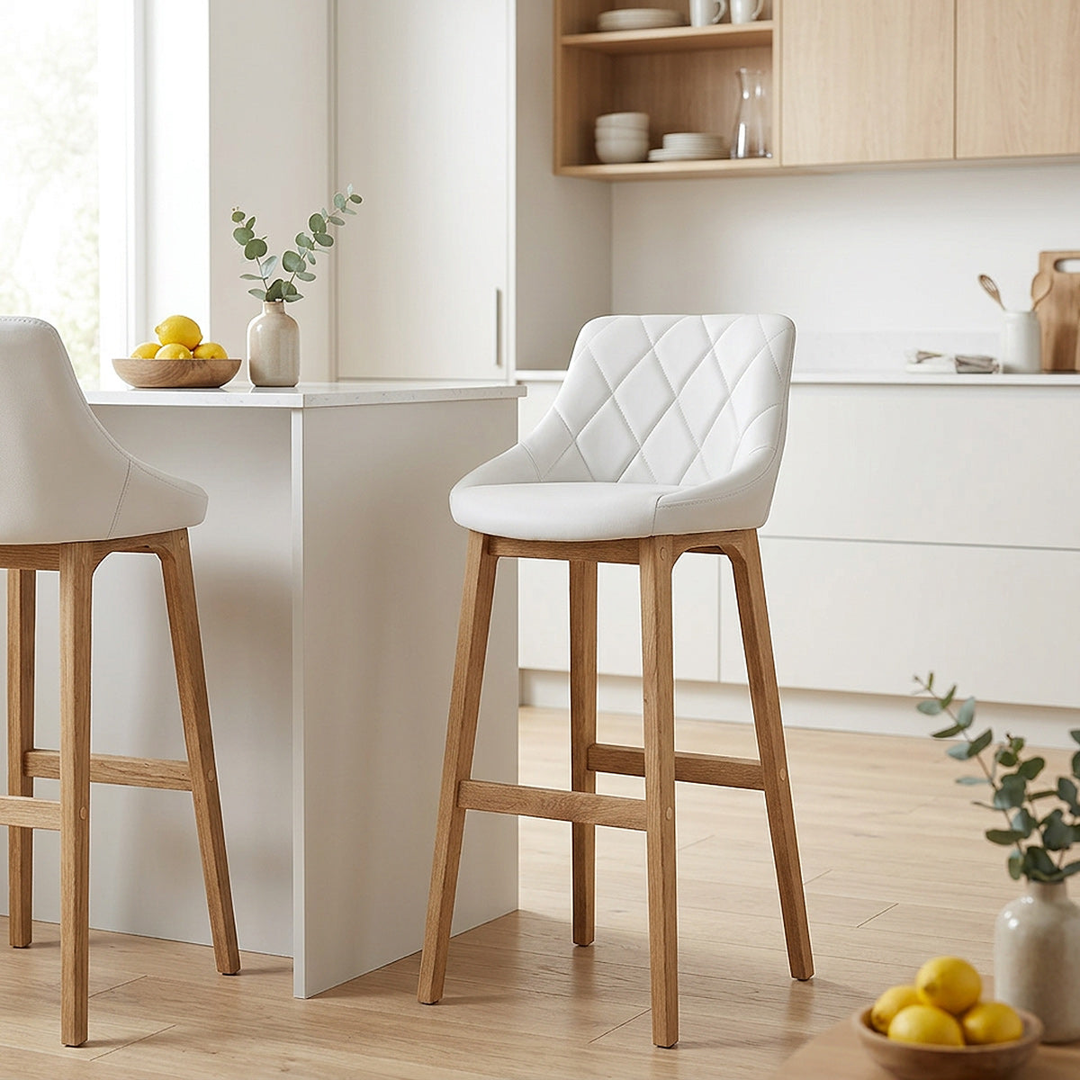 Breeze Wooden Stool White