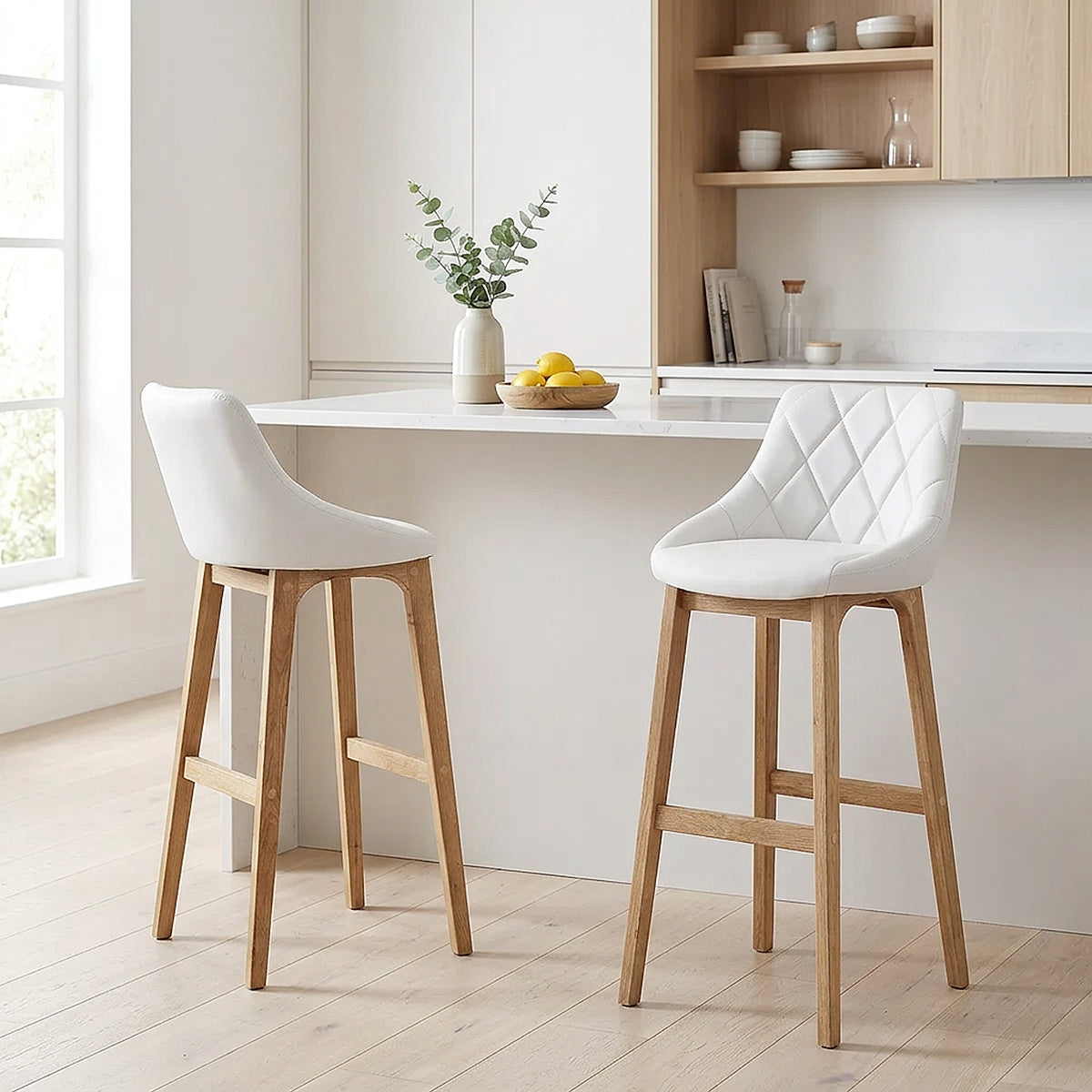 Breeze Wooden Stool White