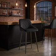 Brisbane Bar Stool Black Velvet