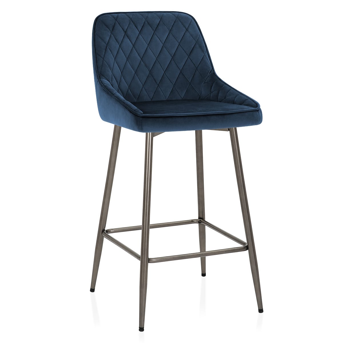 Brisbane Bar Stool Blue Velvet