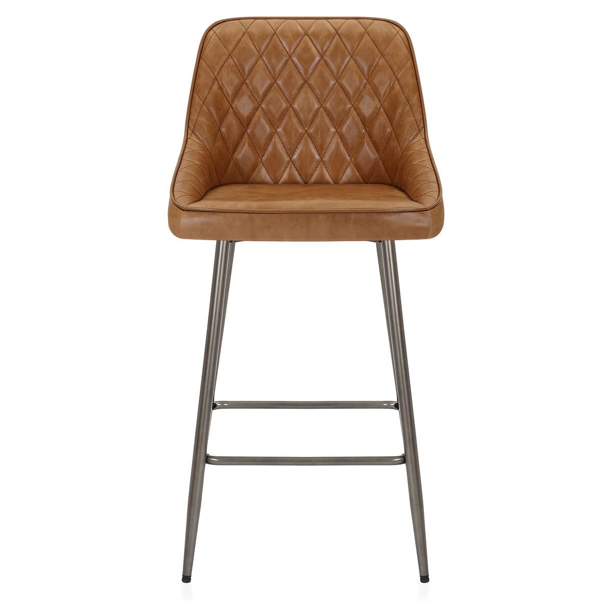 Brisbane Real Leather Stool Antique Brown
