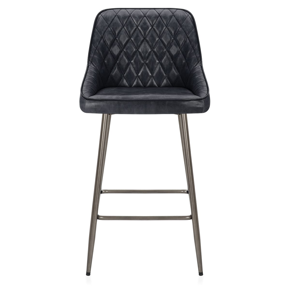 Brisbane Real Leather Stool Antique Slate
