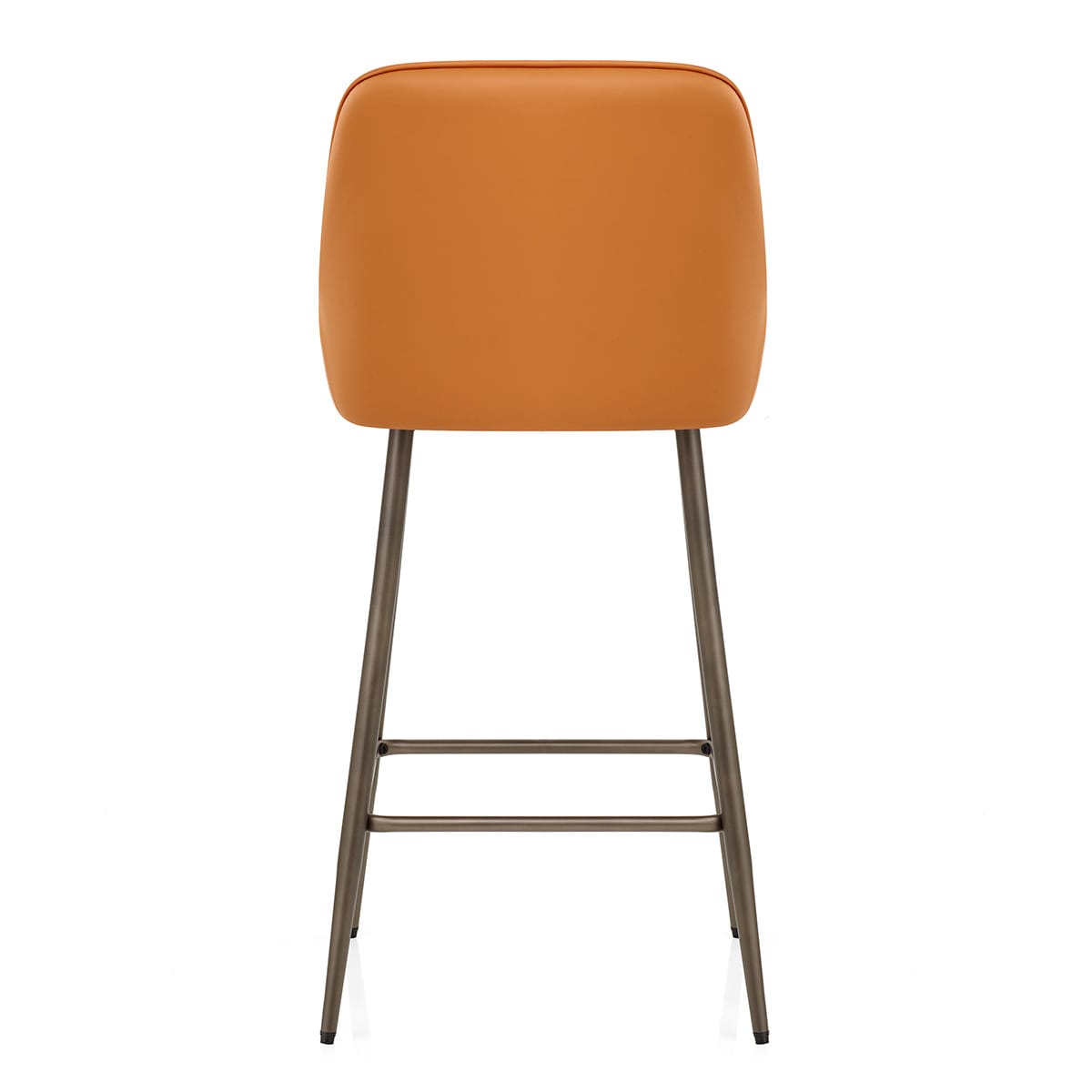 Brisbane Real Leather Stool Orange