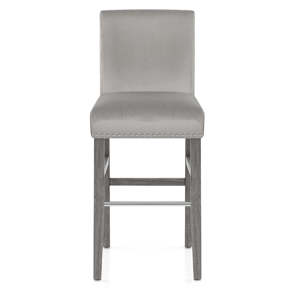 Brunswick Stool Grey Velvet