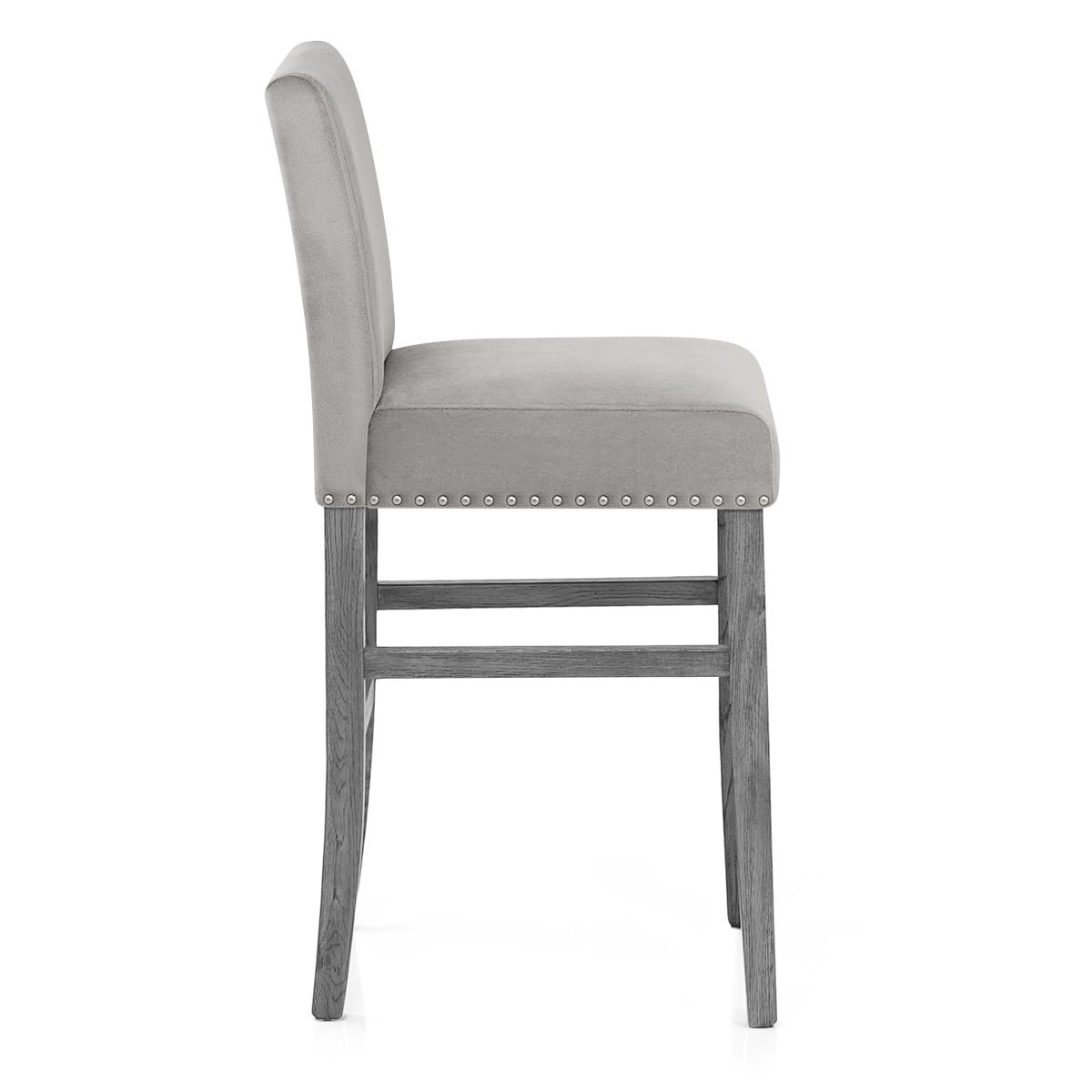 Brunswick Stool Grey Velvet
