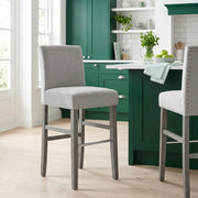 Brunswick Stool Grey Velvet
