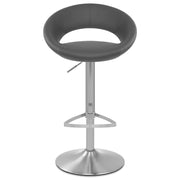 Brushed Crescent Stool Grey
