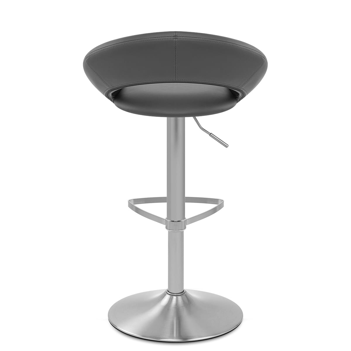 Brushed Crescent Stool Grey