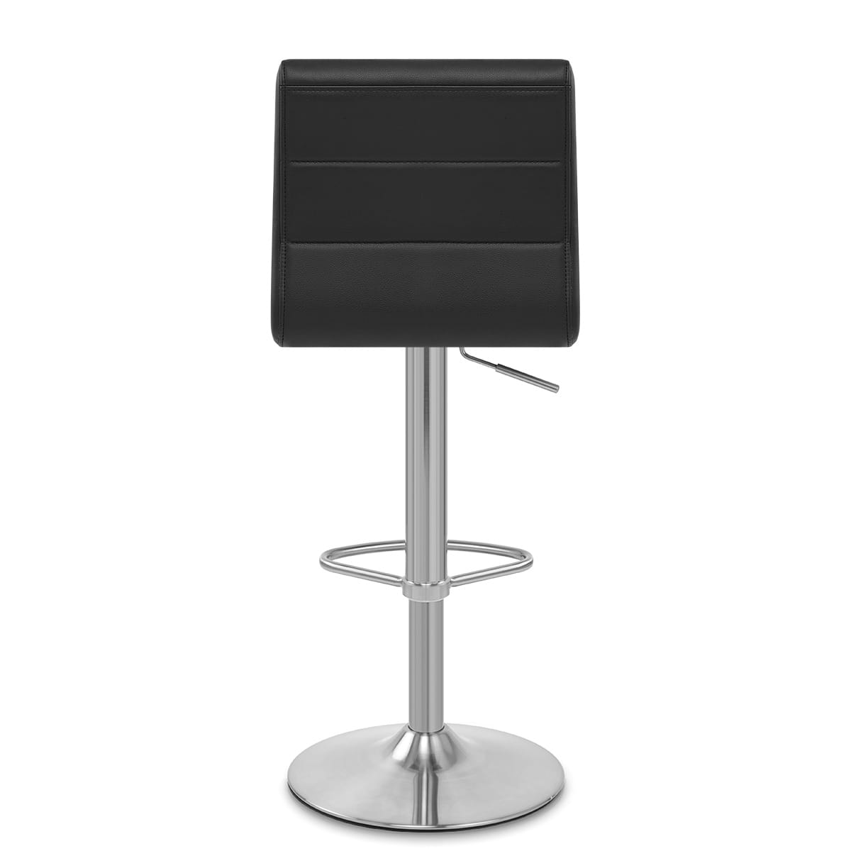 Brushed Steel Breakfast Bar Stool Black