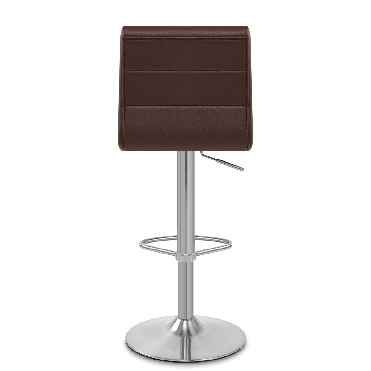 Brushed Steel Breakfast Bar Stool Brown