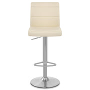 Brushed Steel Breakfast Bar Stool Cream