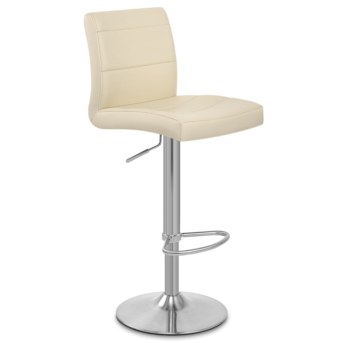 Brushed Steel Breakfast Bar Stool Cream