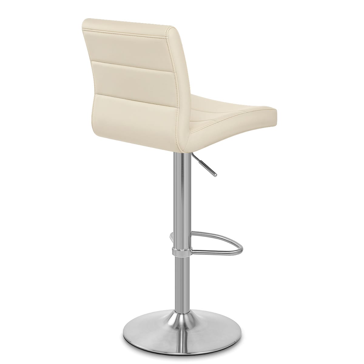 Brushed Steel Breakfast Bar Stool Cream