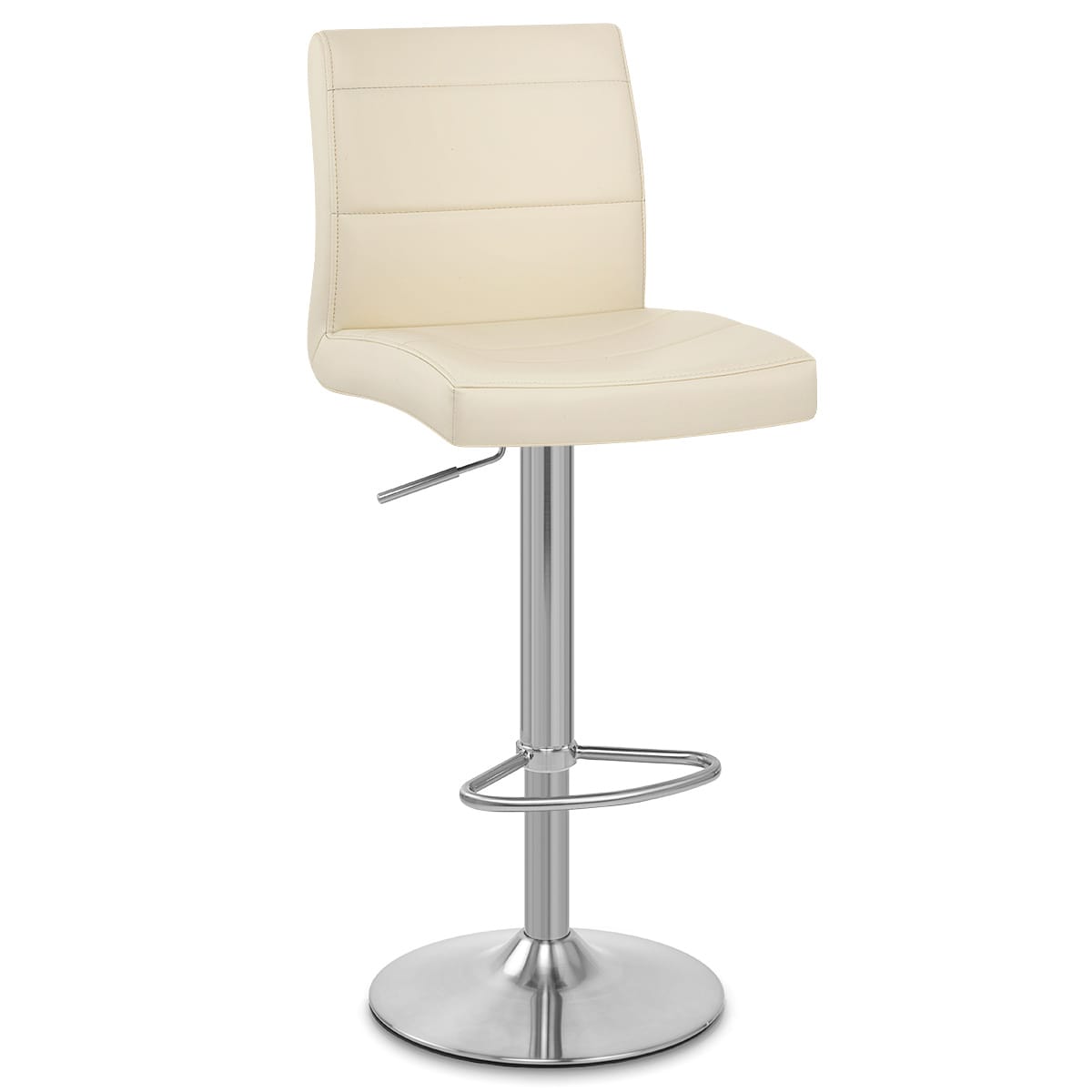 Brushed Steel Breakfast Bar Stool Cream