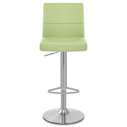 Brushed Steel Breakfast Bar Stool Green