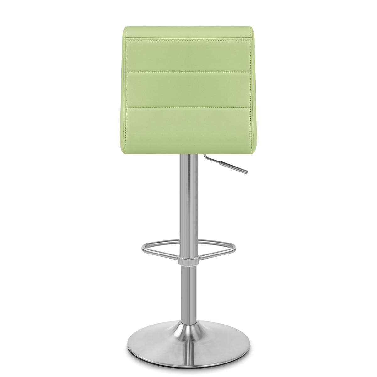 Brushed Steel Breakfast Bar Stool Green