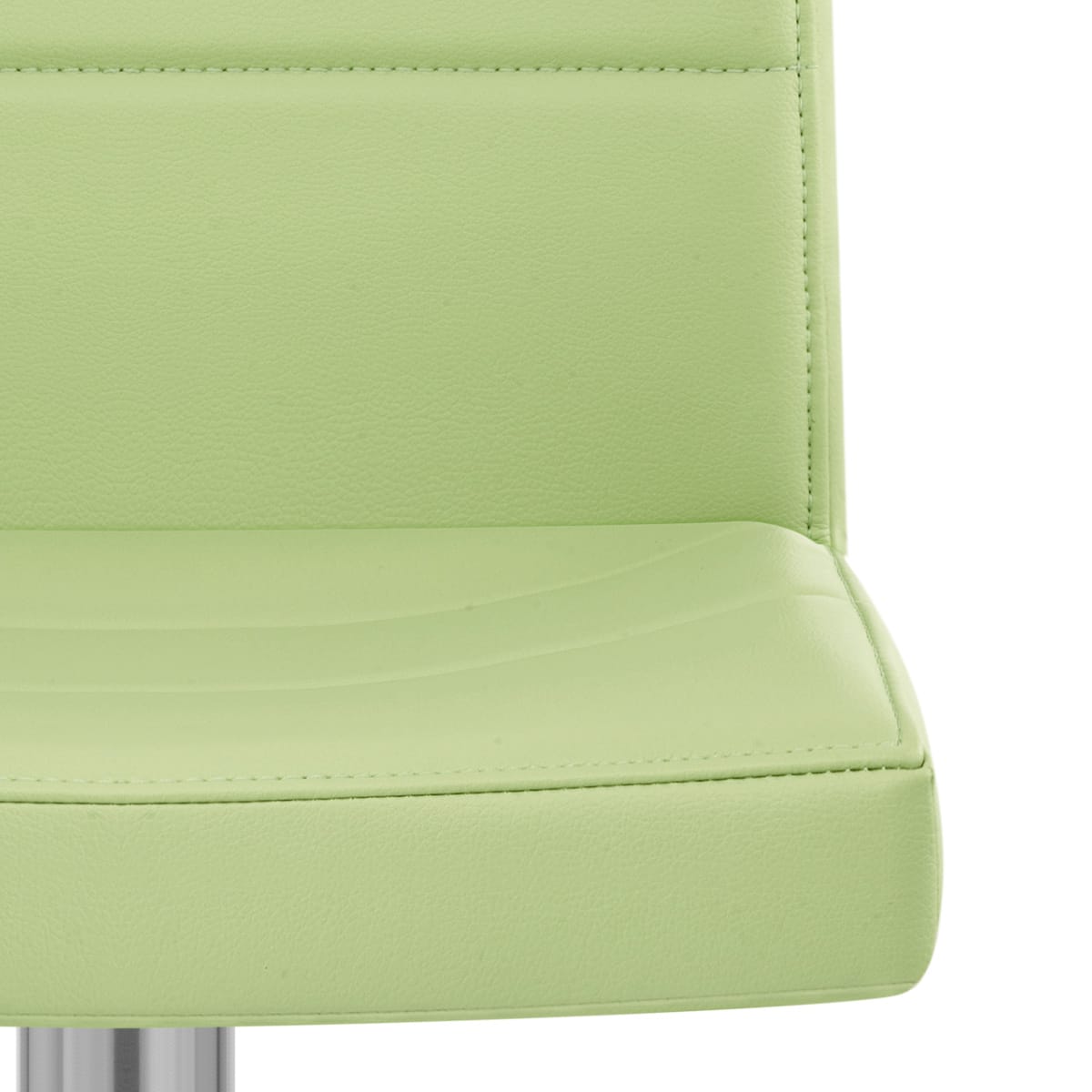 Brushed Steel Breakfast Bar Stool Green