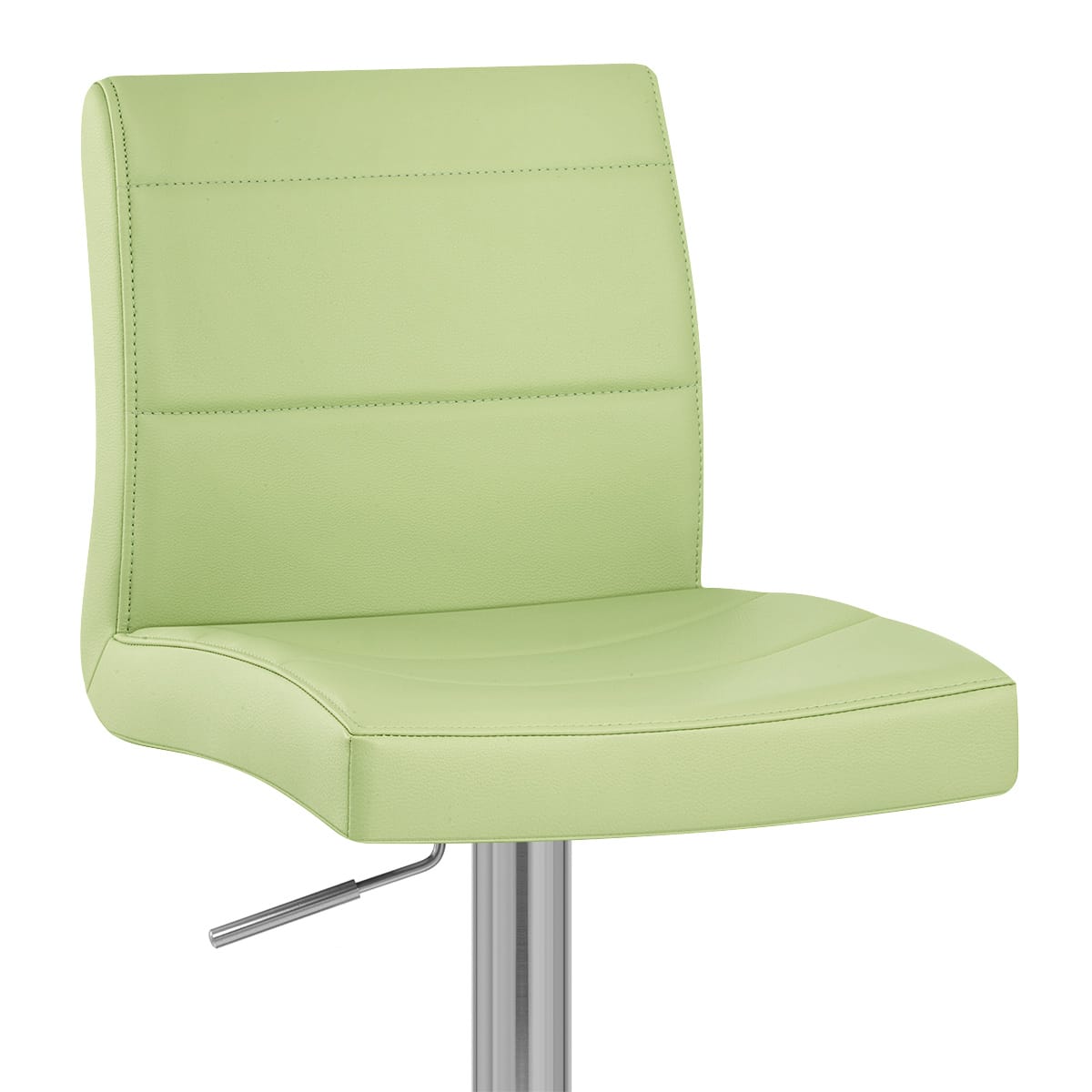 Brushed Steel Breakfast Bar Stool Green