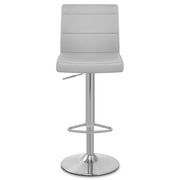 Brushed Steel Breakfast Bar Stool Grey