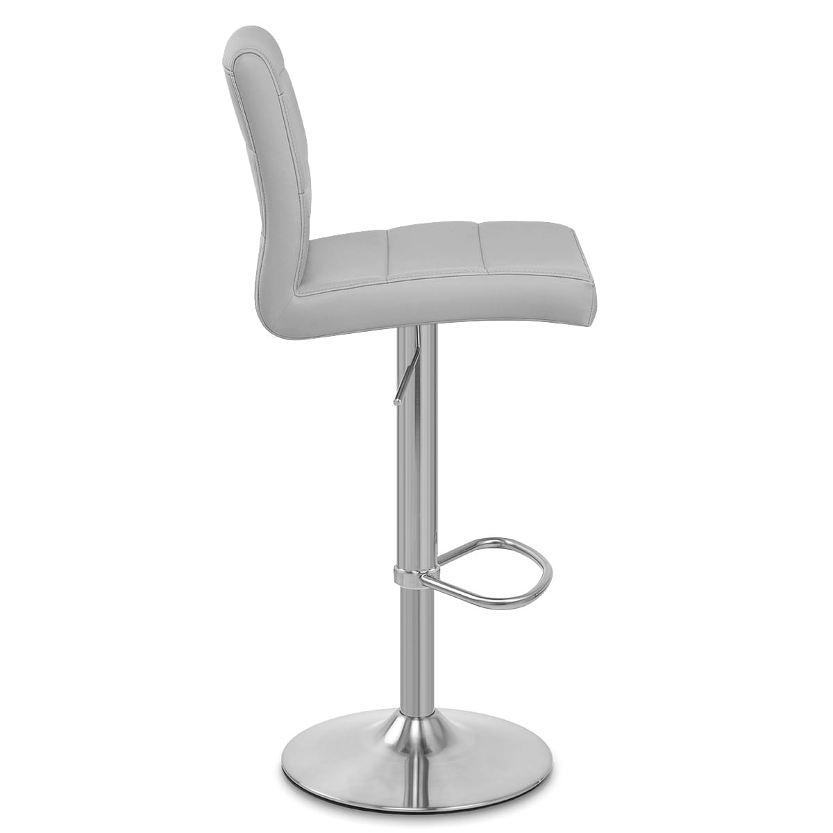 Brushed Steel Breakfast Bar Stool Grey