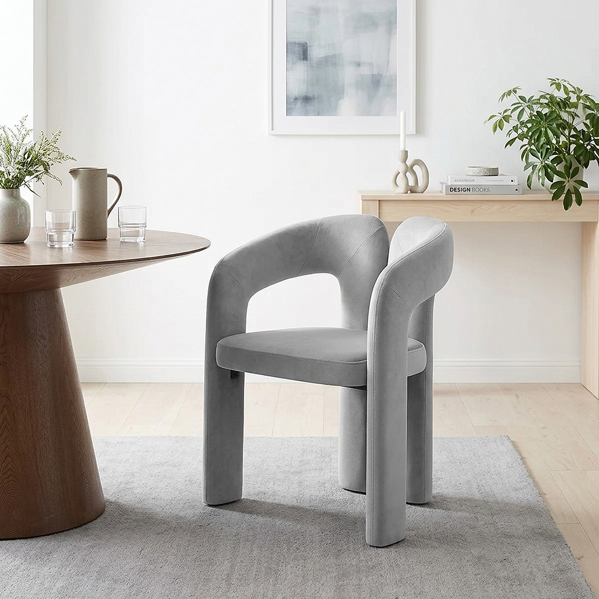 Bubble Chair Grey Velvet