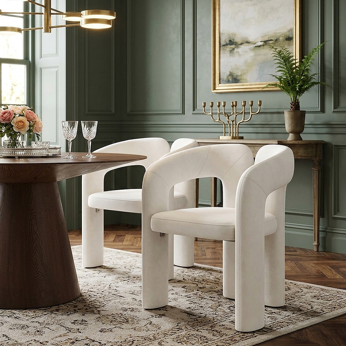 Bubble Chair Ivory Velvet