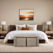 Buddy Ottoman Bench Set Beige