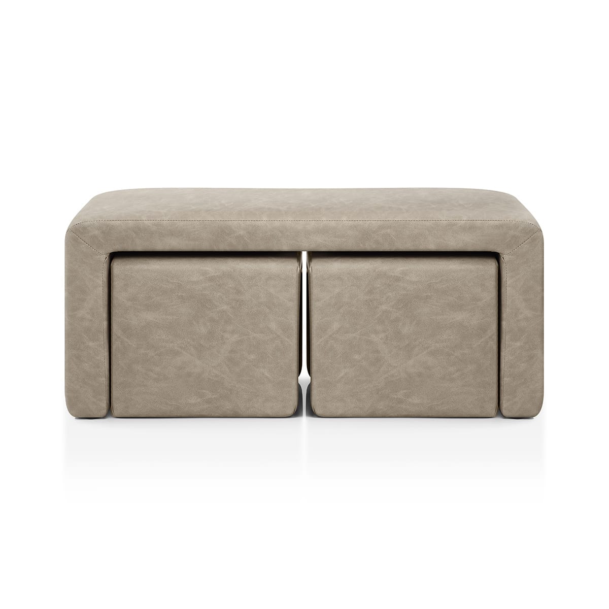 Buddy Ottoman Bench Set Beige