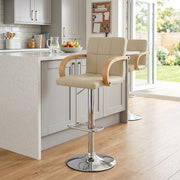 Burton Oak Bar Stool Cream