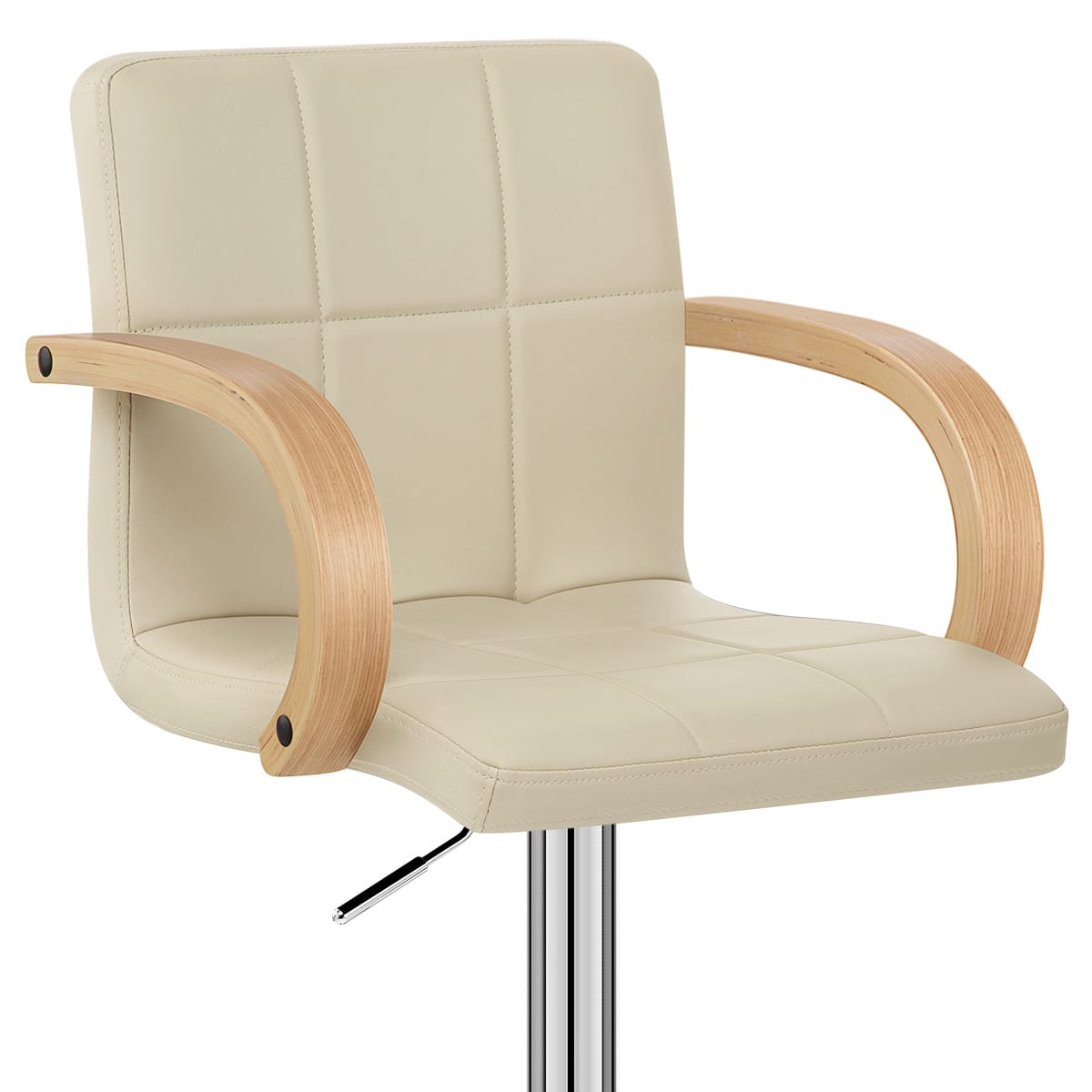 Burton Oak Bar Stool Cream