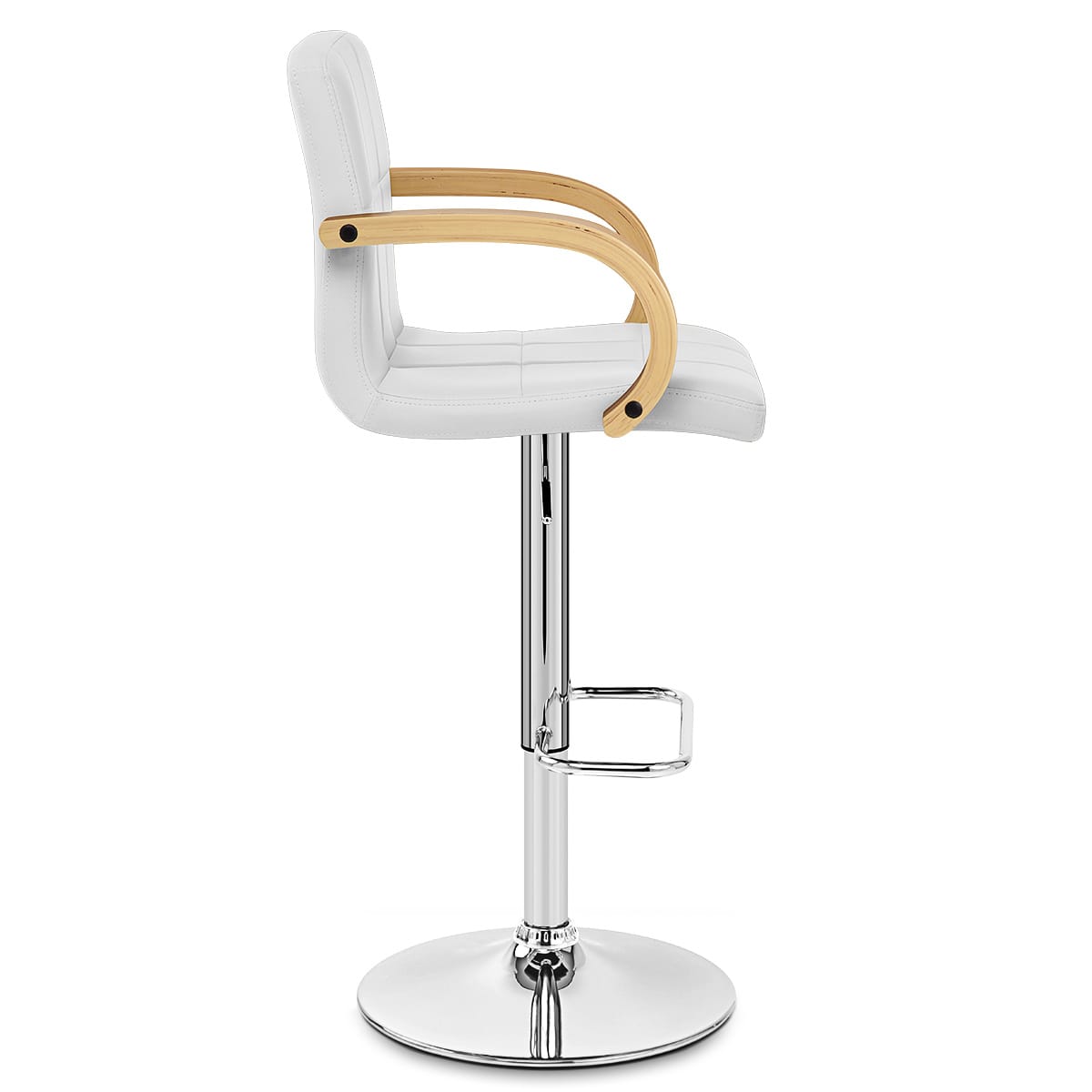 Burton Oak Bar Stool White