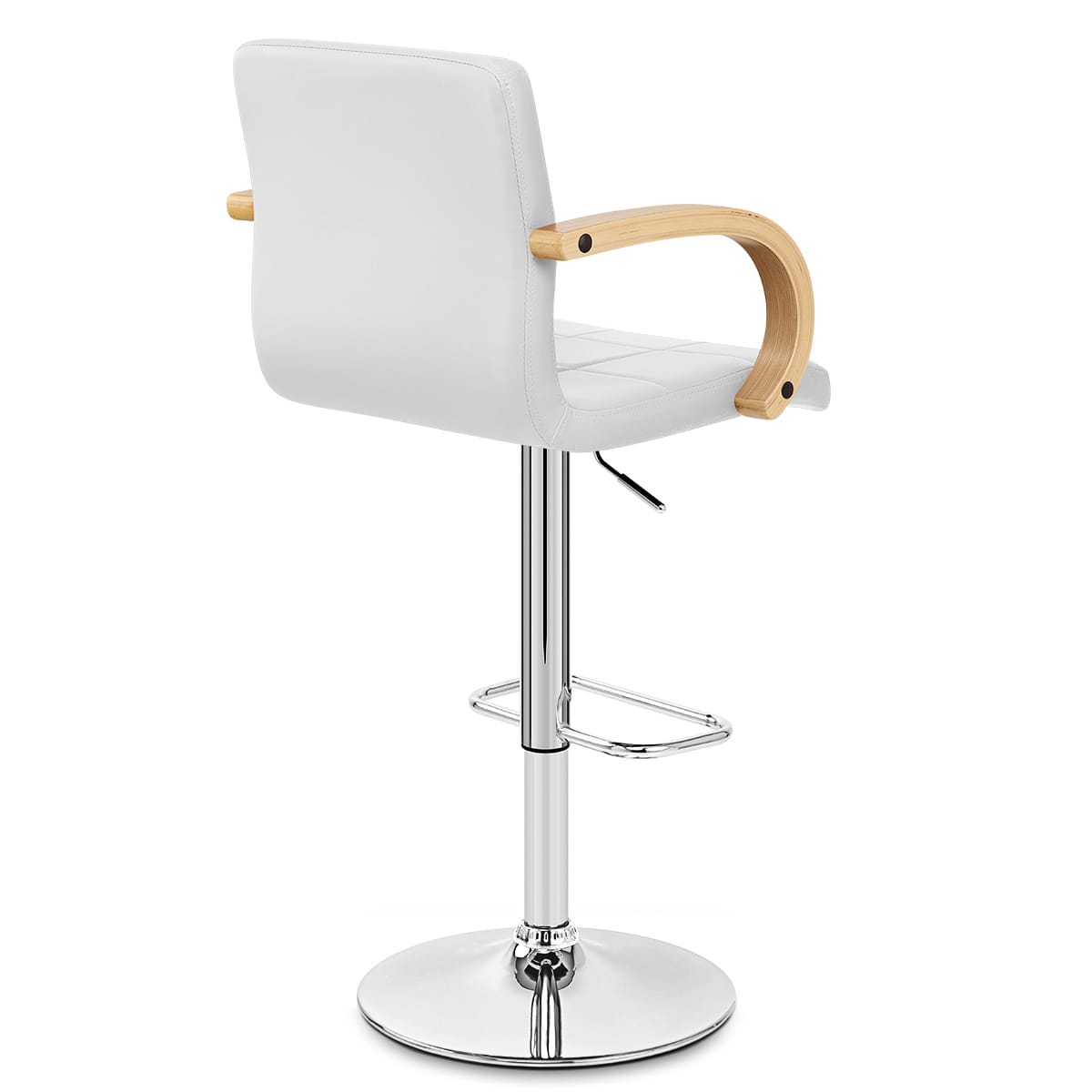 Burton Oak Bar Stool White