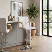 Burton Oak Bar Stool White
