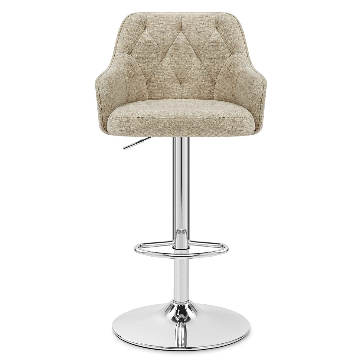 Butler Bar Stool Beige Fabric