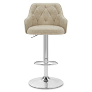 Butler Bar Stool Beige Fabric