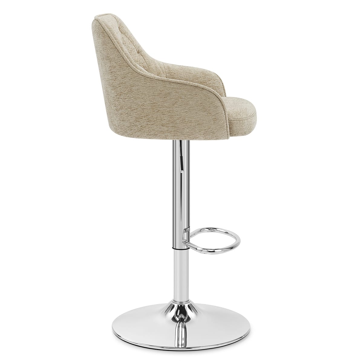 Butler Bar Stool Beige Fabric