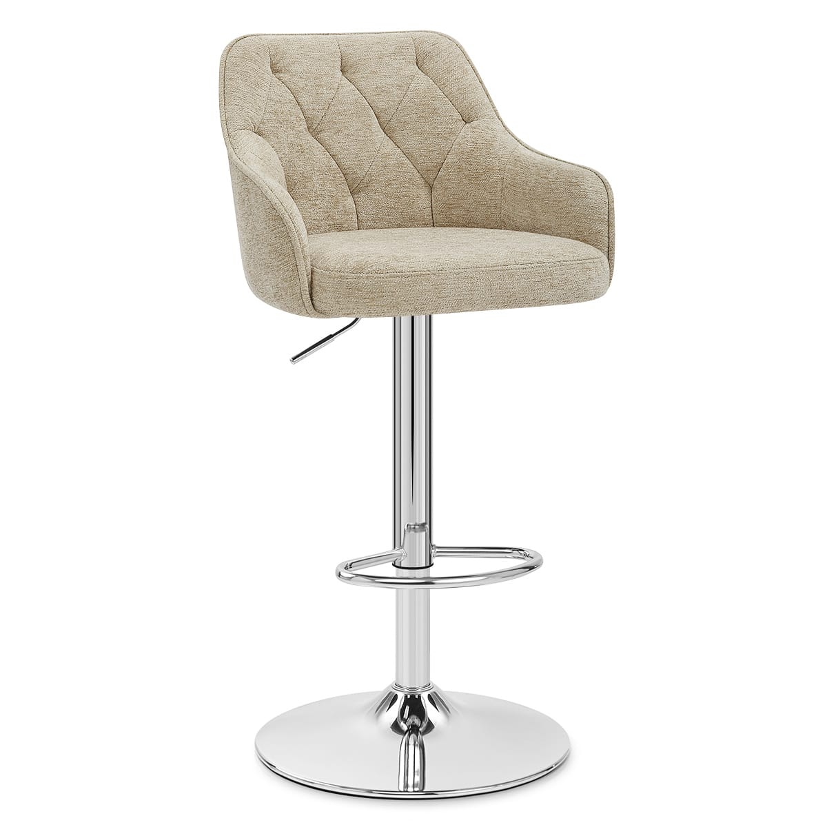 Butler Bar Stool Beige Fabric