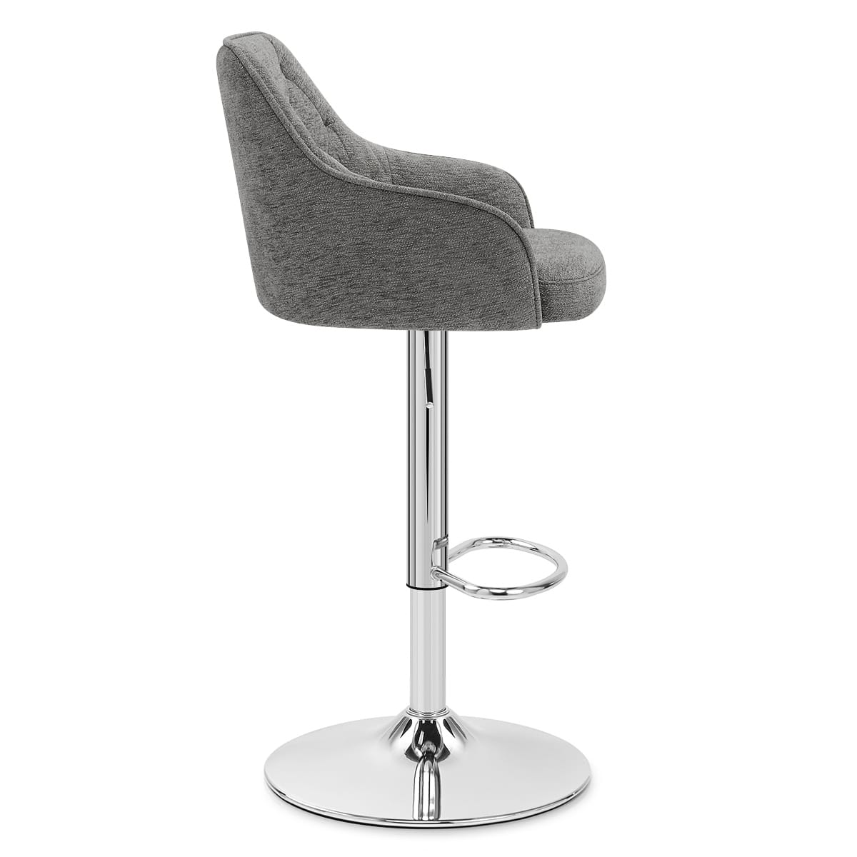 Butler Bar Stool Grey Fabric