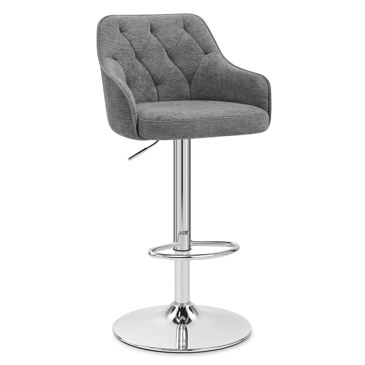 Butler Bar Stool Grey Fabric
