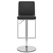 Cadiz Brushed Steel Stool Black