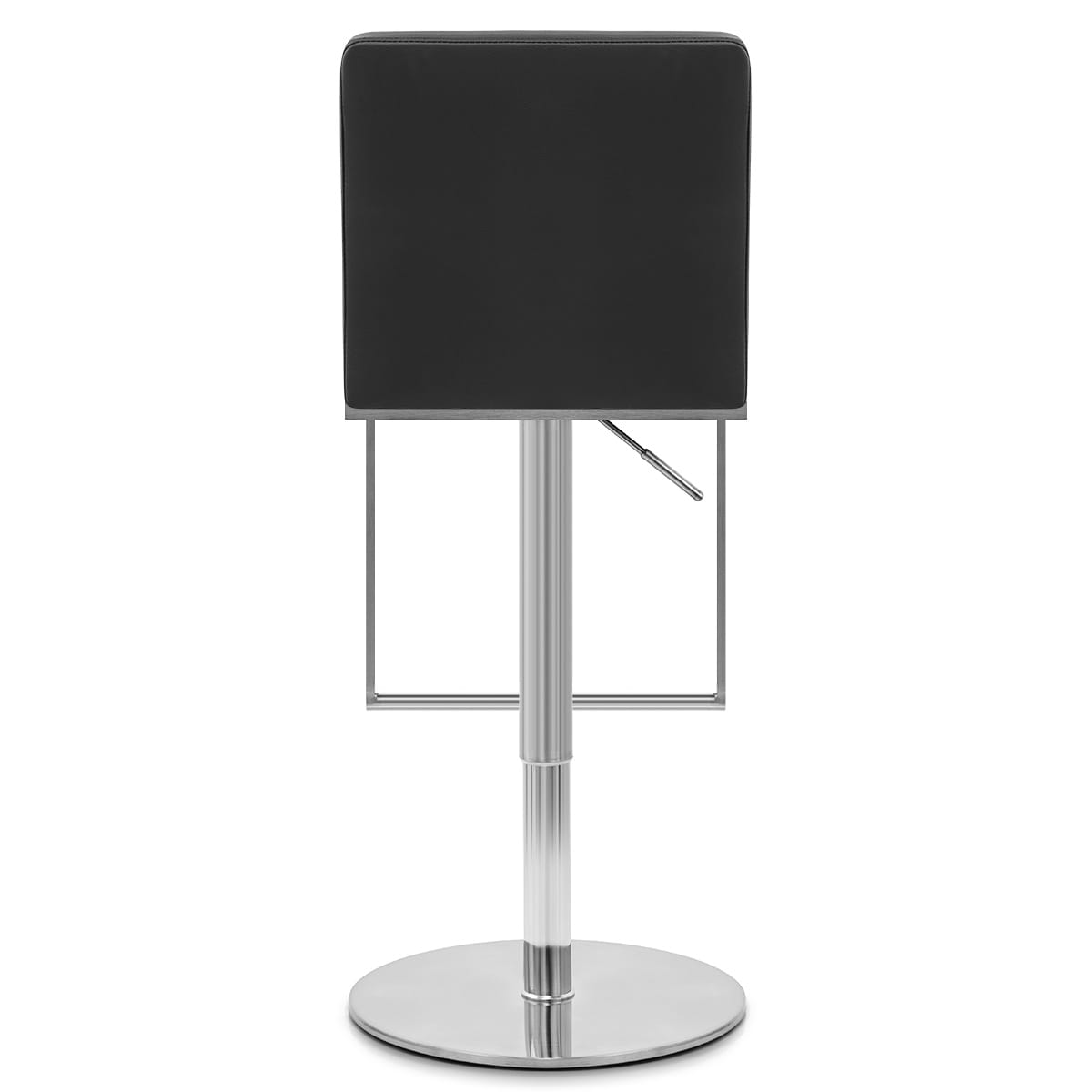 Cadiz Brushed Steel Stool Black