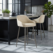 Cairns Bar Stool Beige Fabric
