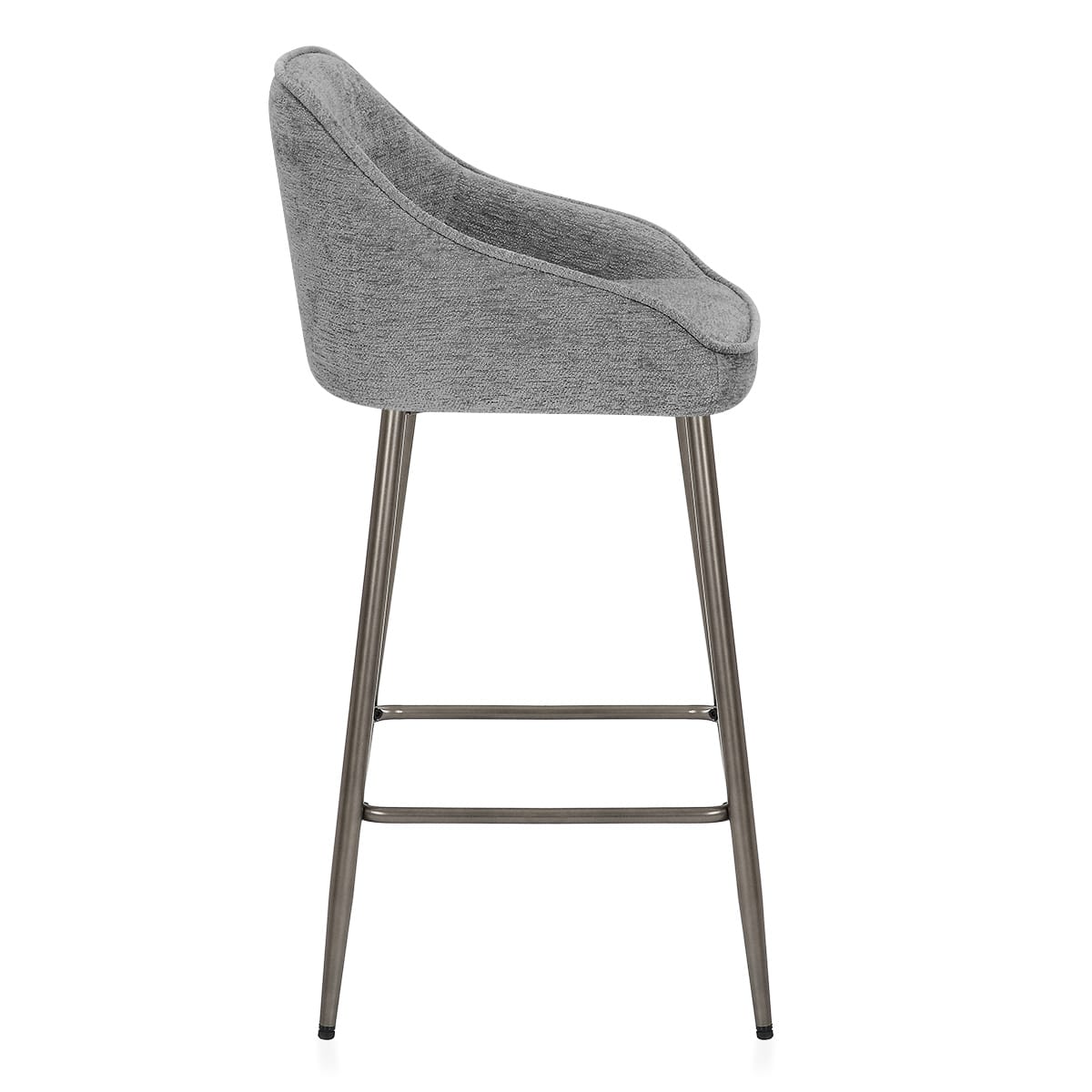 Cairns Bar Stool Grey Fabric